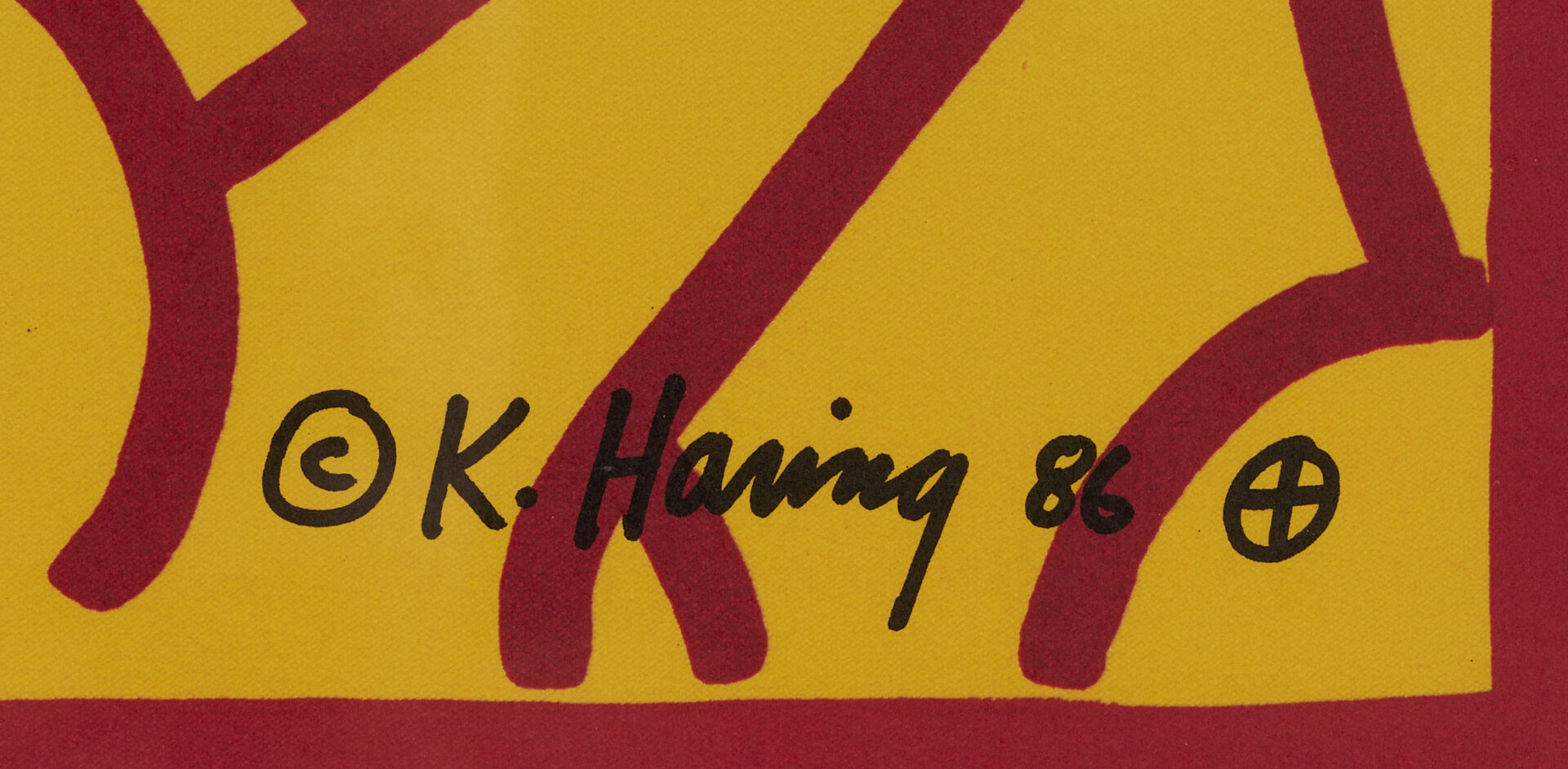 Lot 420: Keith Haring Absolut Vodka Pop Art Advertising Lithograph, Absolut Haring, 1986