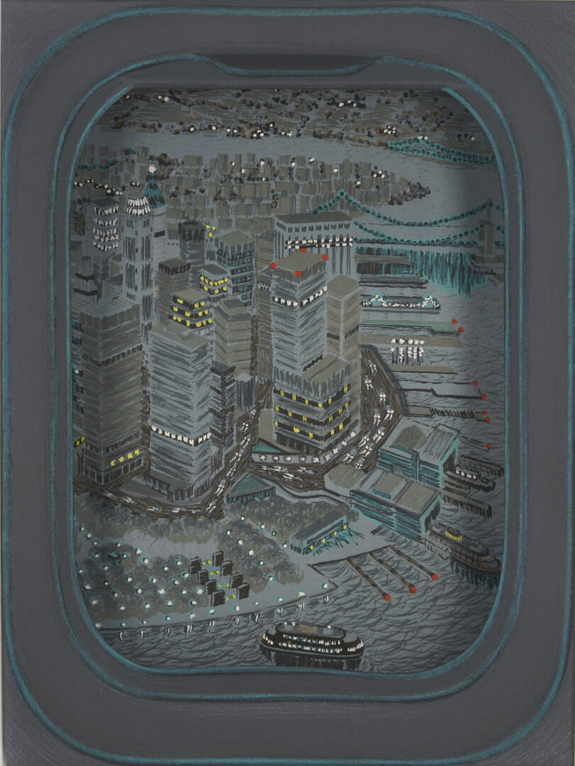 Lot 421: 2 Yvonne Jacquette Cased Lithos: Manhattan, Dawn and Night