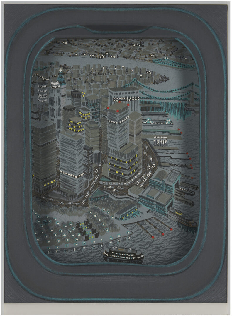 Lot 421: 2 Yvonne Jacquette Cased Lithos: Manhattan, Dawn and Night