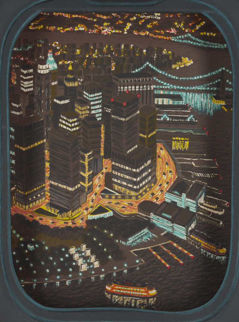 Lot 421: 2 Yvonne Jacquette Cased Lithos: Manhattan, Dawn and Night