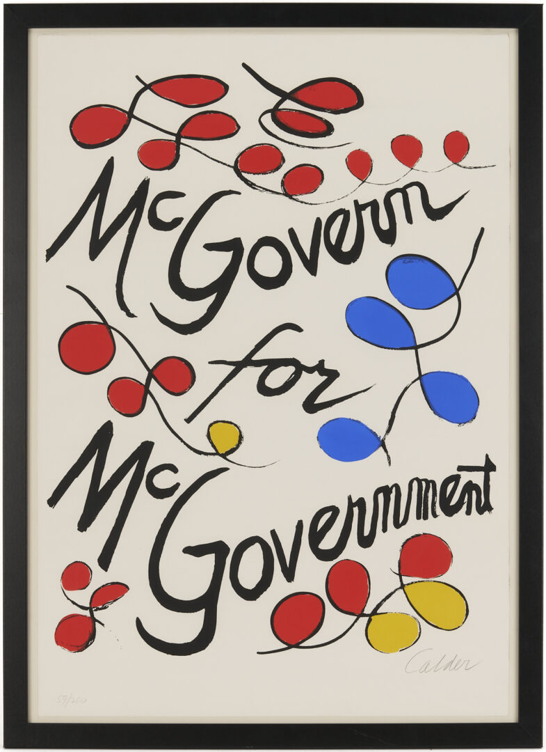 Lot 422: Alexander Calder Signed Lithograph, McGovern for McGovernment