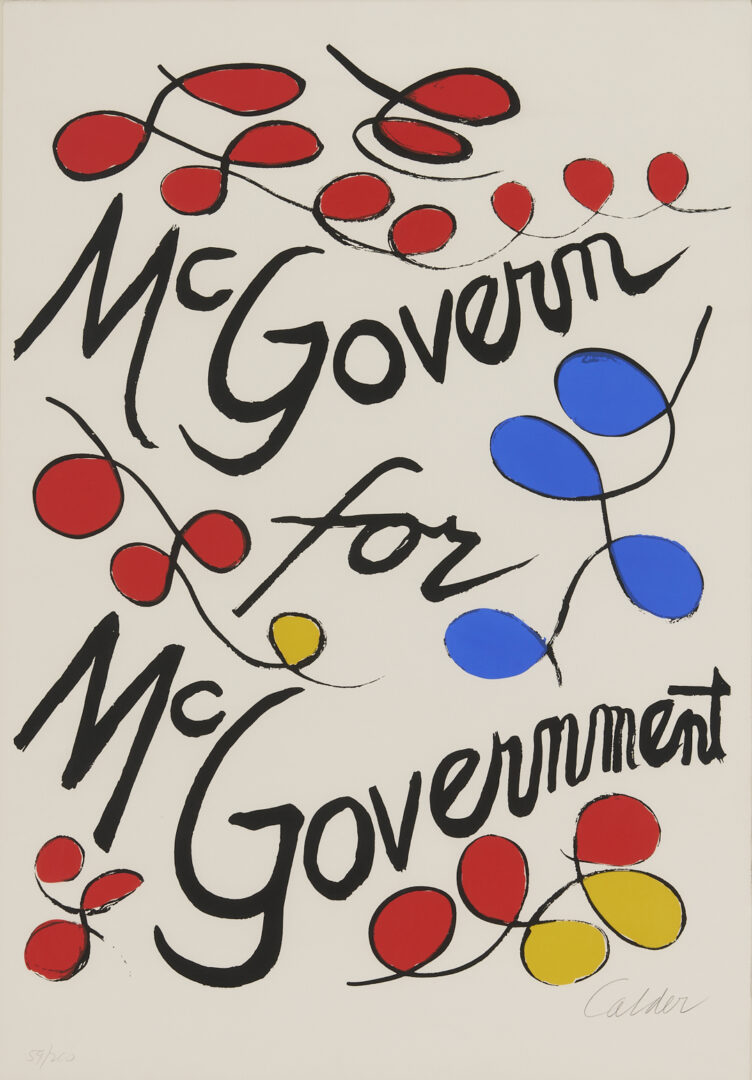 Lot 422: Alexander Calder Signed Lithograph, McGovern for McGovernment