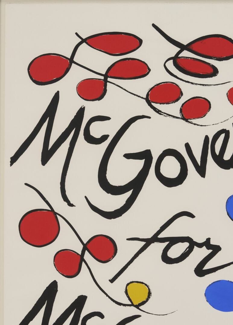 Lot 422: Alexander Calder Signed Lithograph, McGovern for McGovernment