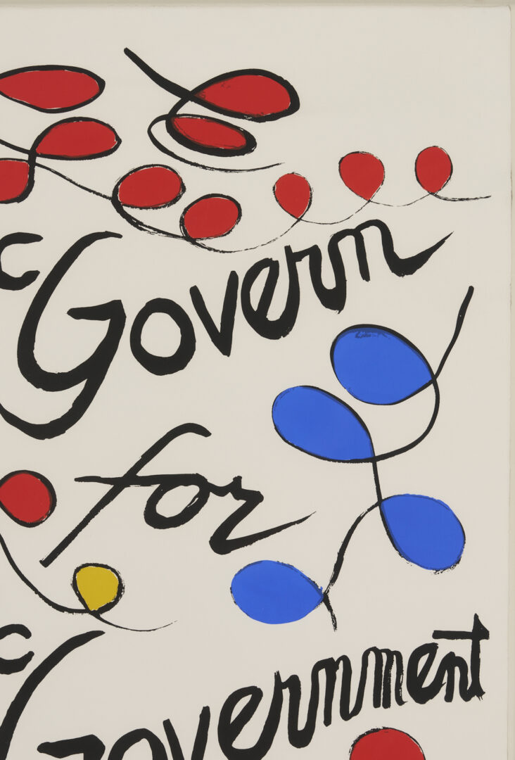 Lot 422: Alexander Calder Signed Lithograph, McGovern for McGovernment