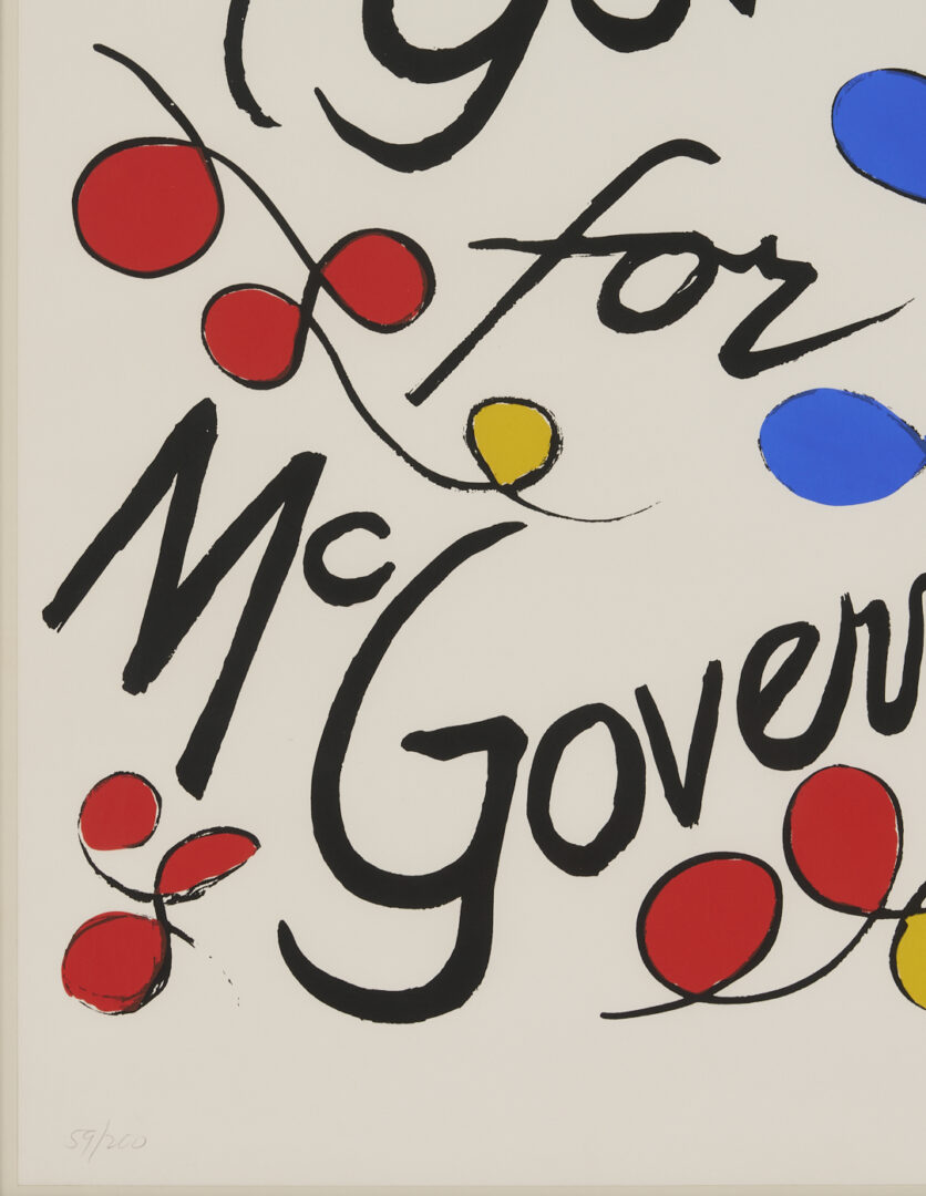Lot 422: Alexander Calder Signed Lithograph, McGovern for McGovernment