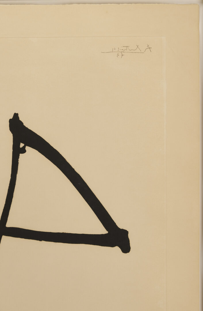 Lot 423: Large Robert Motherwell Abstract Expressionist Etching & Aquatint