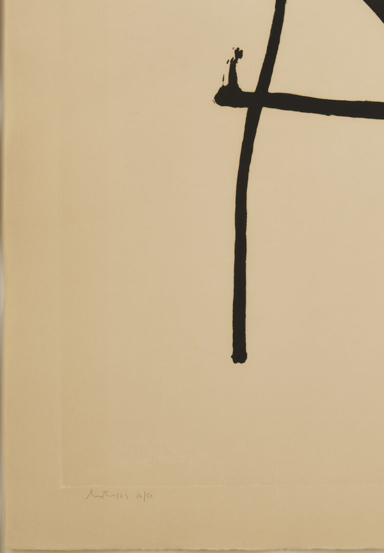 Lot 423: Large Robert Motherwell Abstract Expressionist Etching & Aquatint