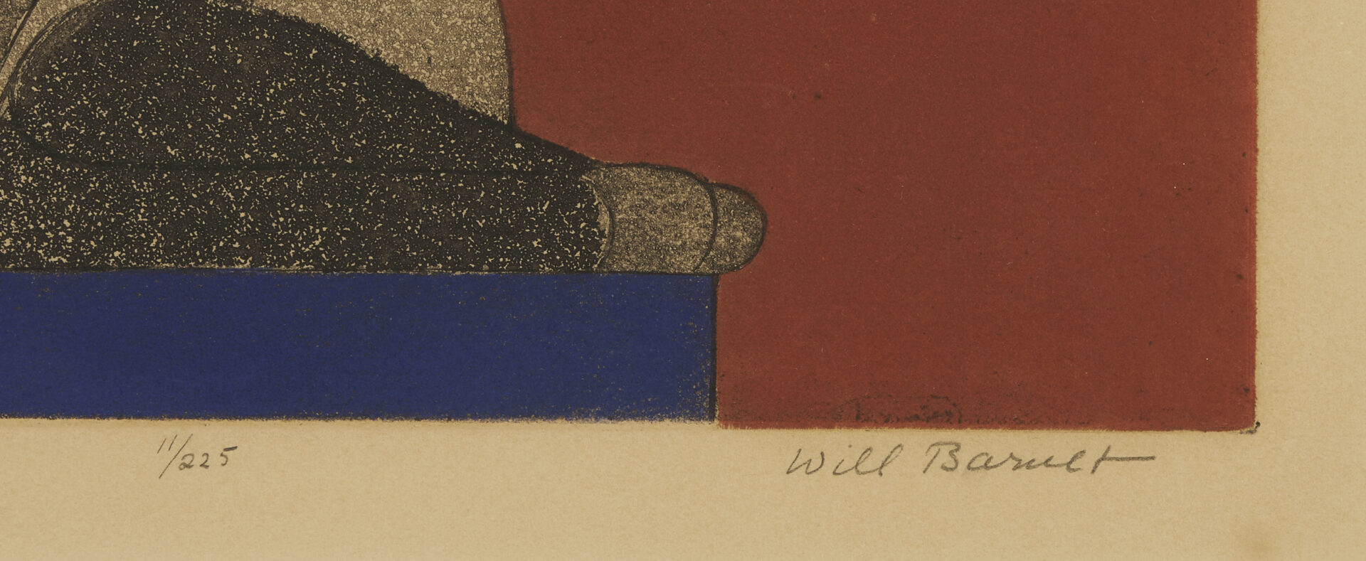 Lot 424: Will Barnet Aquatint Etching, Blue Robe