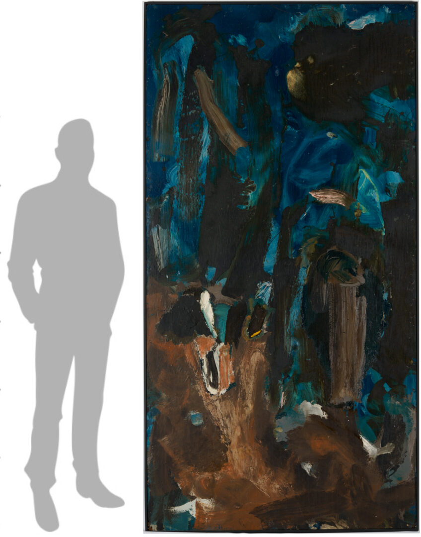 Lot 426: Large Julius Wasserstein Abstract Painting, Homeostasis, 1957