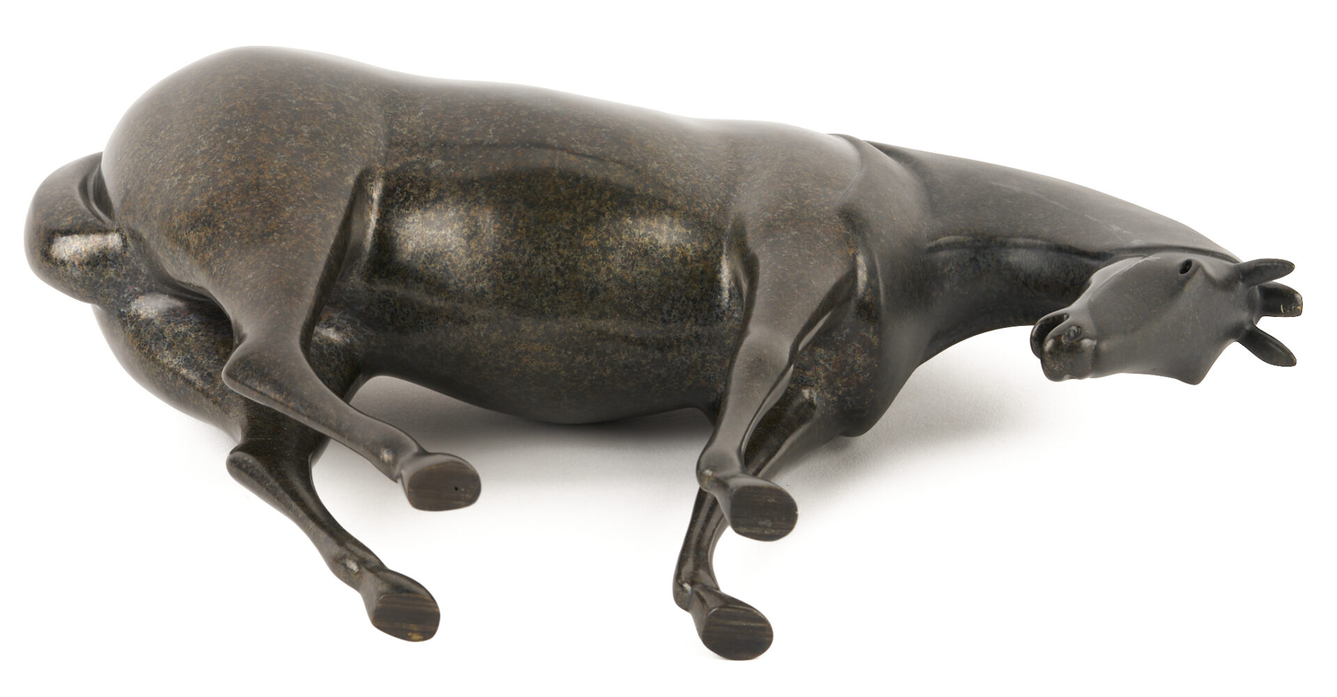 Lot 427: Pr. Loet Vanderveen Armored Horse Bronze Sculptures