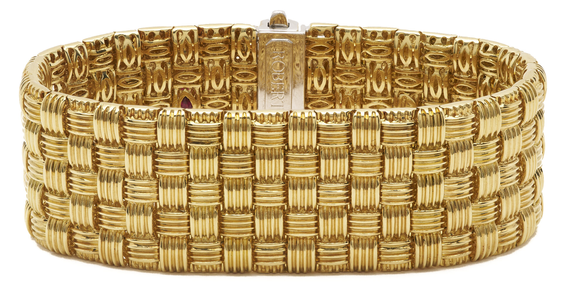 Lot 42: Roberto Coin Gold and Diamond Bracelet 18k