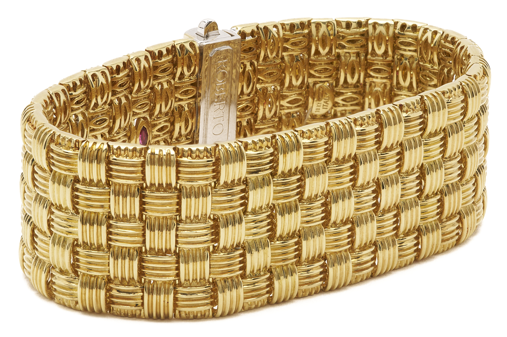 Lot 42: Roberto Coin Gold and Diamond Bracelet 18k