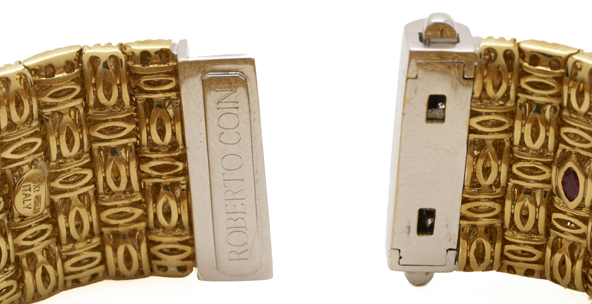 Lot 42: Roberto Coin Gold and Diamond Bracelet 18k