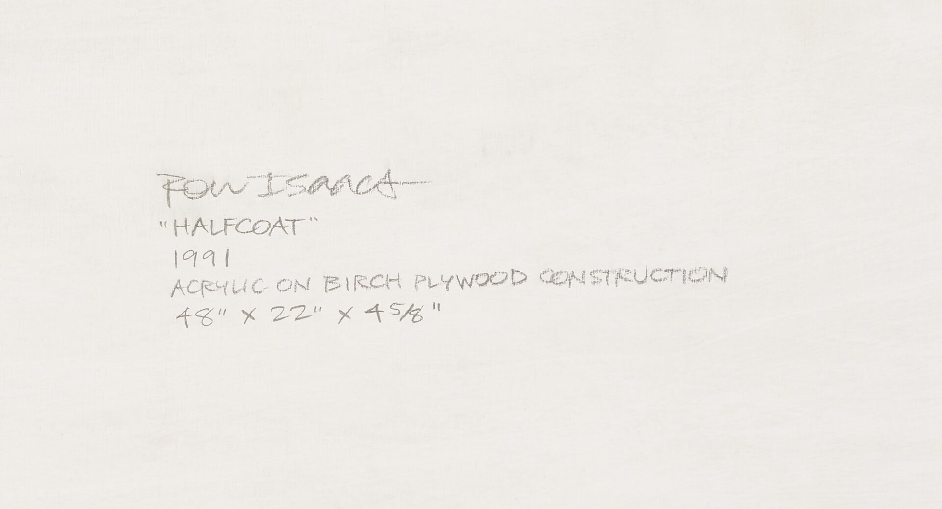 Lot 430: Ron Issacs Trompe L’oeil Half Coat Sculpture