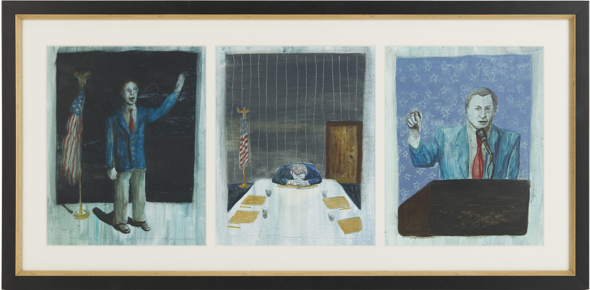 Lot 433: Charles Keiger Triptych Paintings