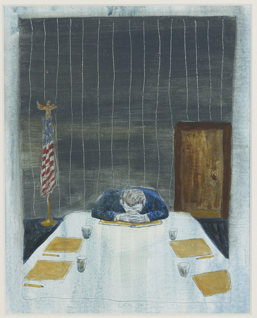 Lot 433: Charles Keiger Triptych Paintings