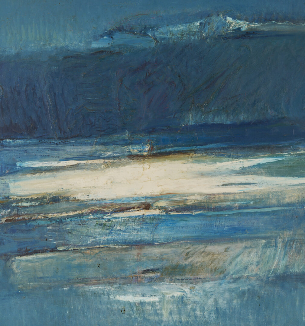 Lot 435: Large Carl Sublett O/C Painting, Beach II, 1961