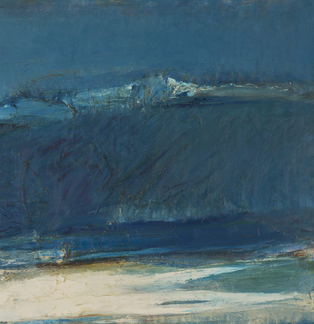 Lot 435: Large Carl Sublett O/C Painting, Beach II, 1961