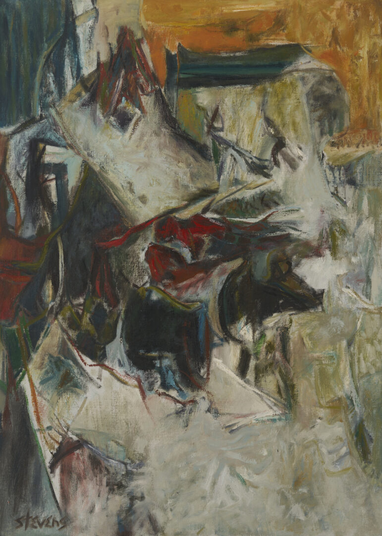 Lot 436: Large Walter Hollis Stevens Oil Painting, Cascade