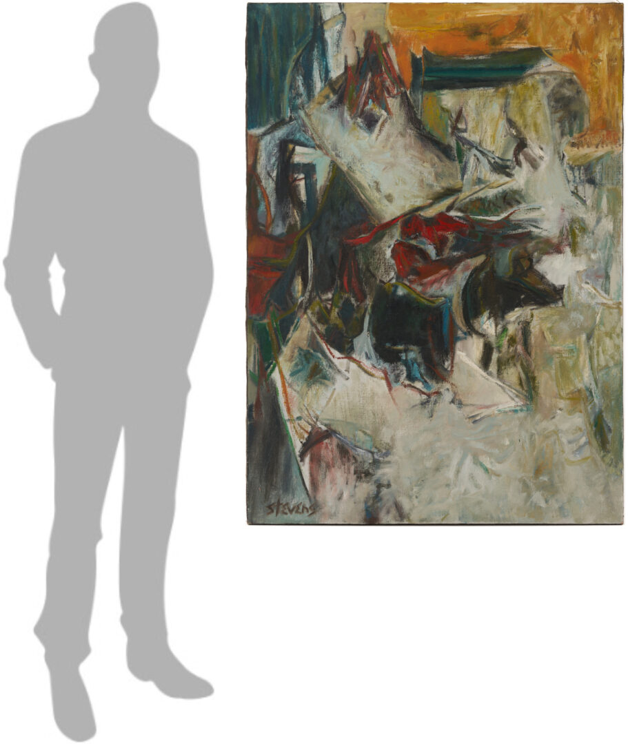 Lot 436: Large Walter Hollis Stevens Oil Painting, Cascade