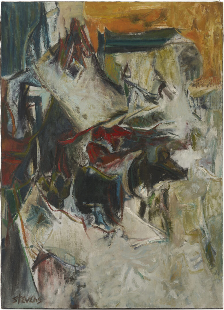 Lot 436: Large Walter Hollis Stevens Oil Painting, Cascade