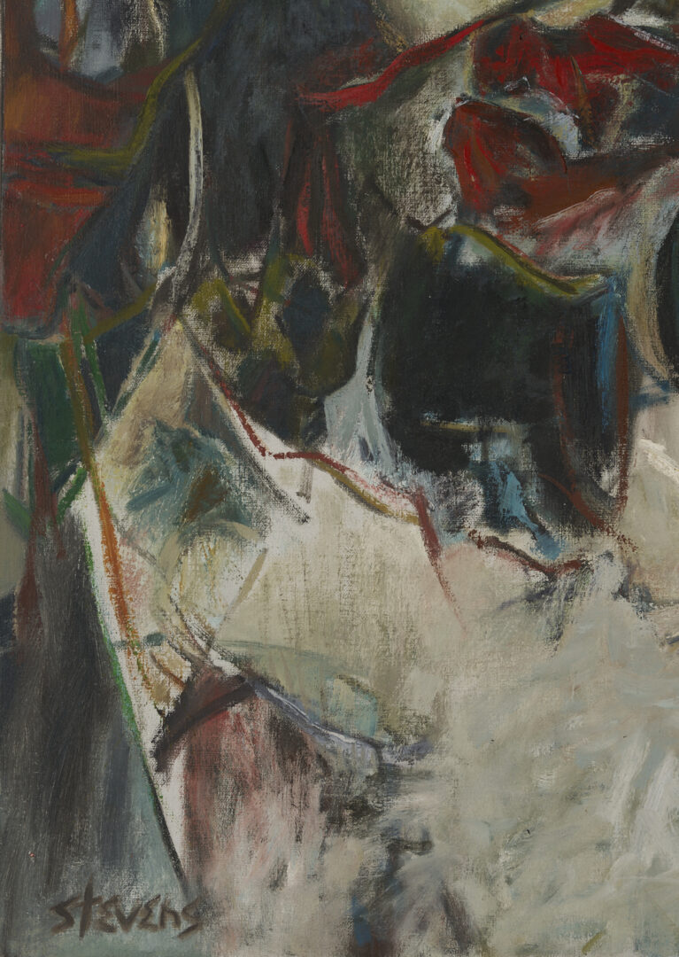 Lot 436: Large Walter Hollis Stevens Oil Painting, Cascade