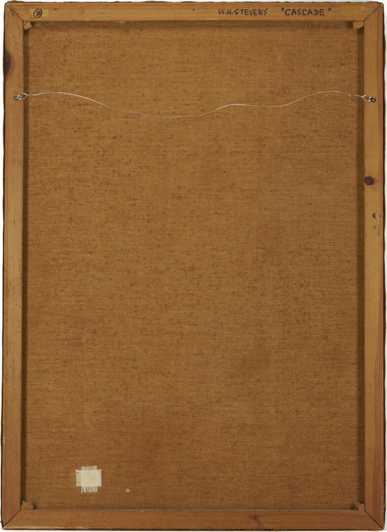 Lot 436: Large Walter Hollis Stevens Oil Painting, Cascade