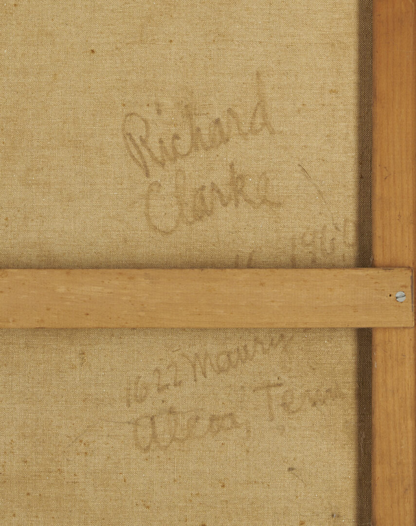 Lot 437: Large Richard Clarke O/C Painting, The Fighter, 1960