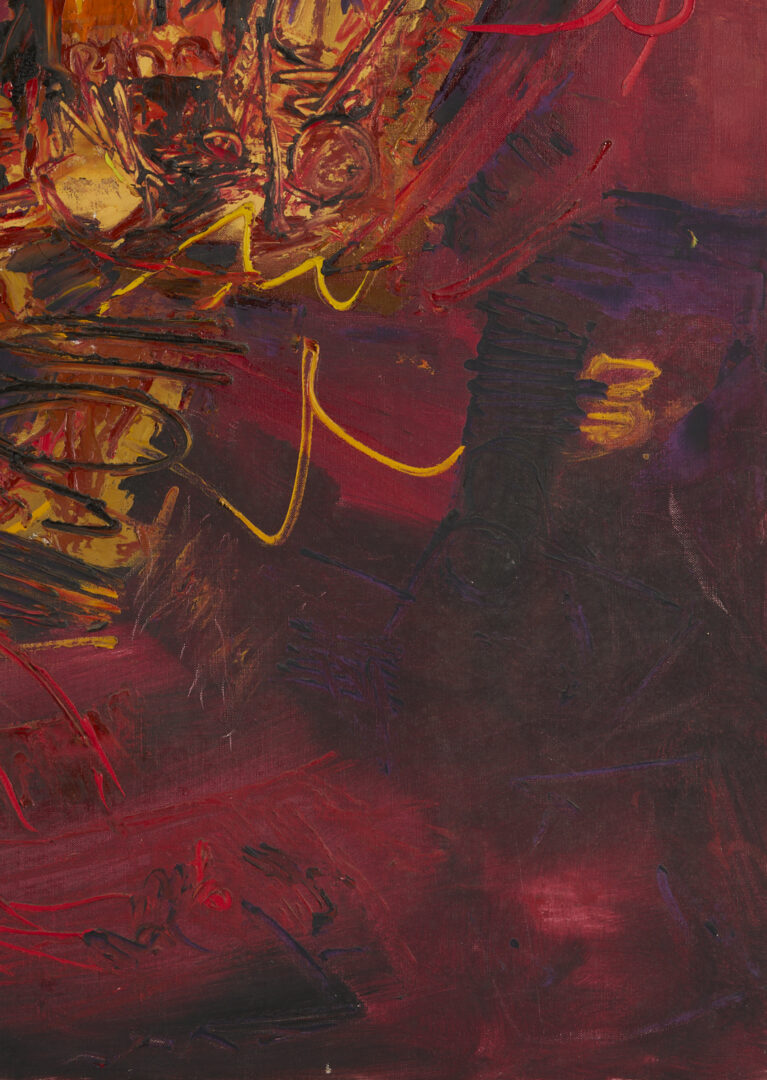 Lot 437: Large Richard Clarke O/C Painting, The Fighter, 1960