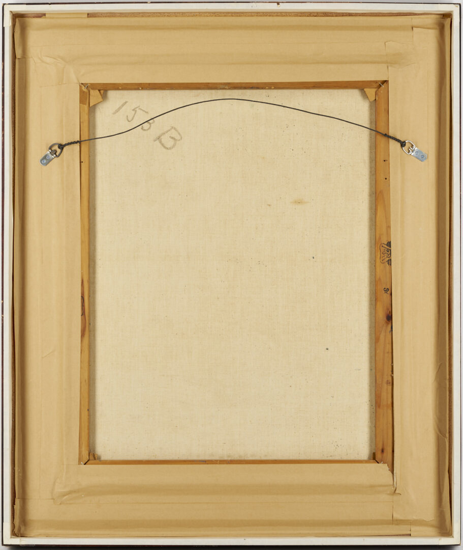 Lot 439: Robert Birdwell O/C Expressionist Figural Painting, Men w/ Chickens