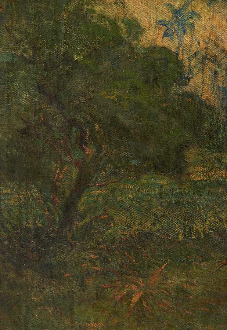 Lot 442: Theodore Wores O/C Samoan Landscape Painting, c. 1901