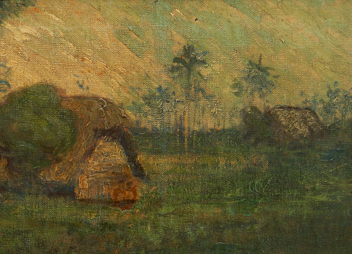 Lot 442: Theodore Wores O/C Samoan Landscape Painting, c. 1901
