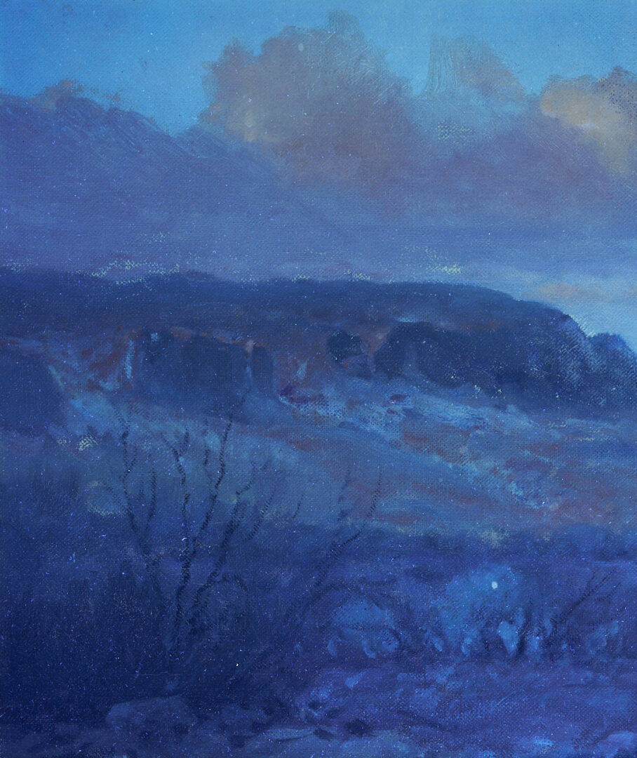 Lot 443: G. Harvey Western Landscape Oil on Canvas Painting