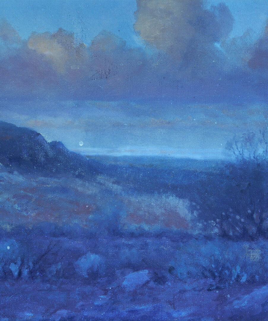 Lot 443: G. Harvey Western Landscape Oil on Canvas Painting