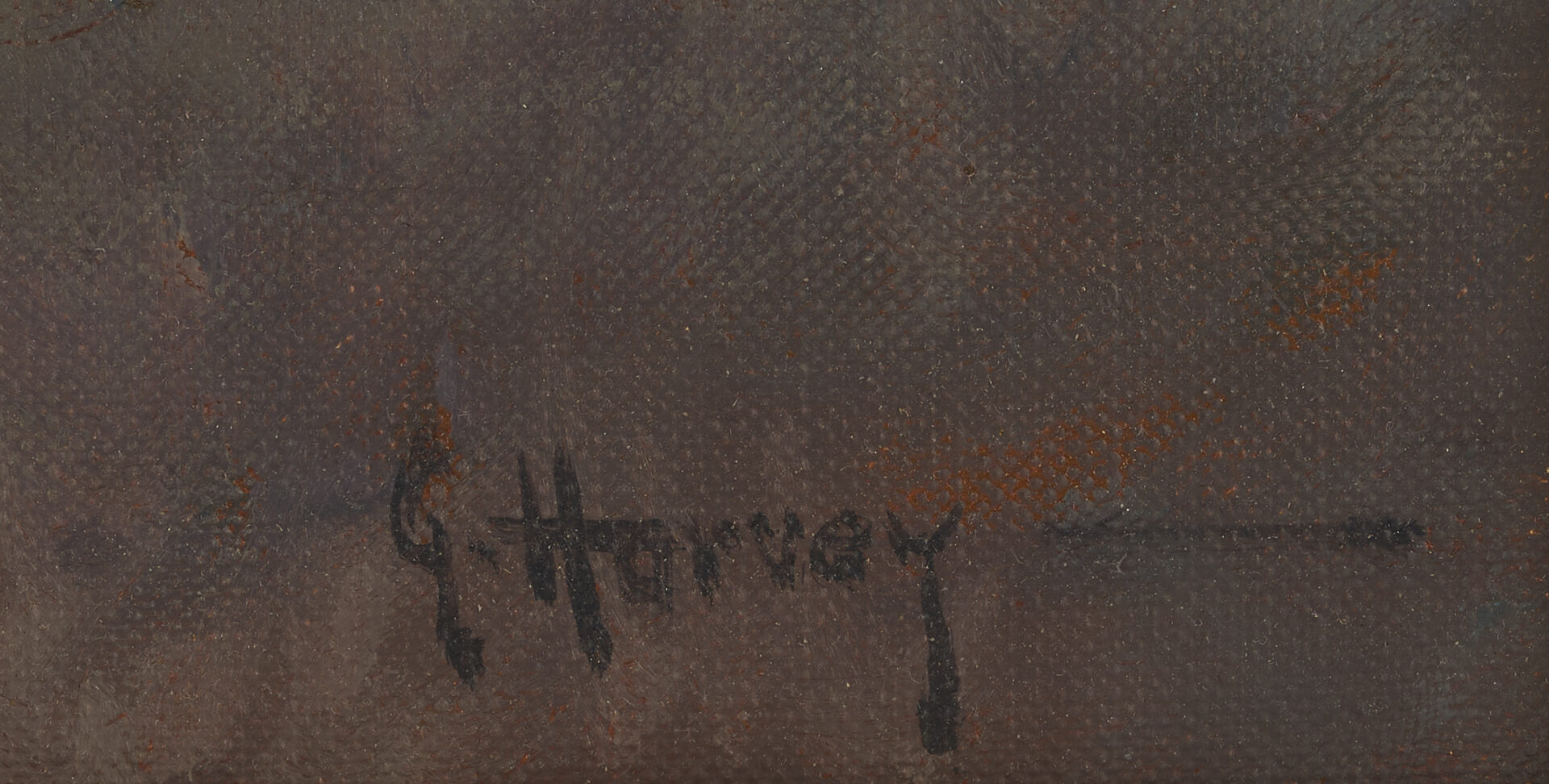 Lot 443: G. Harvey Western Landscape Oil on Canvas Painting