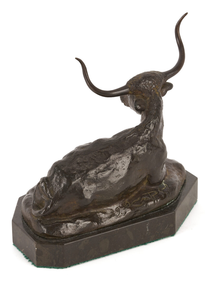 Lot 445: Harry A. Jackson After Charles Russell, Texas Longhorn Bronze Sculpture