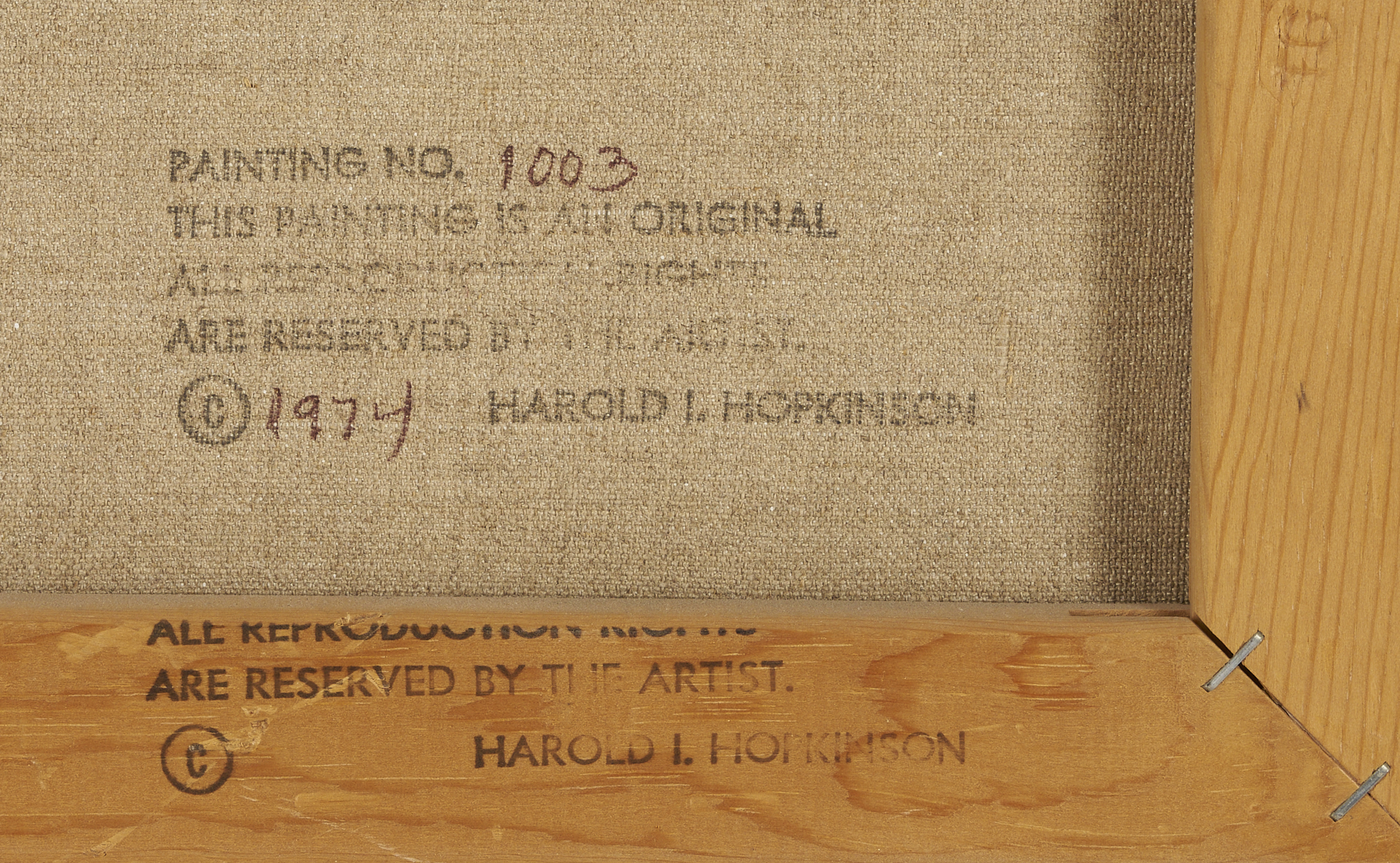 Lot 447: Harold Hopkinson O/C Western Painting, Up on the Mesa