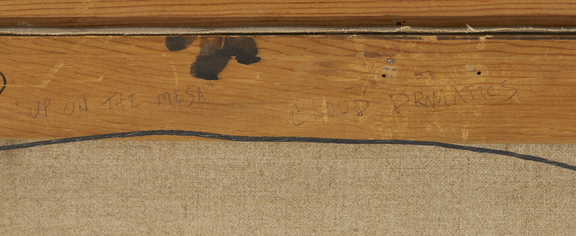 Lot 447: Harold Hopkinson O/C Western Painting, Up on the Mesa