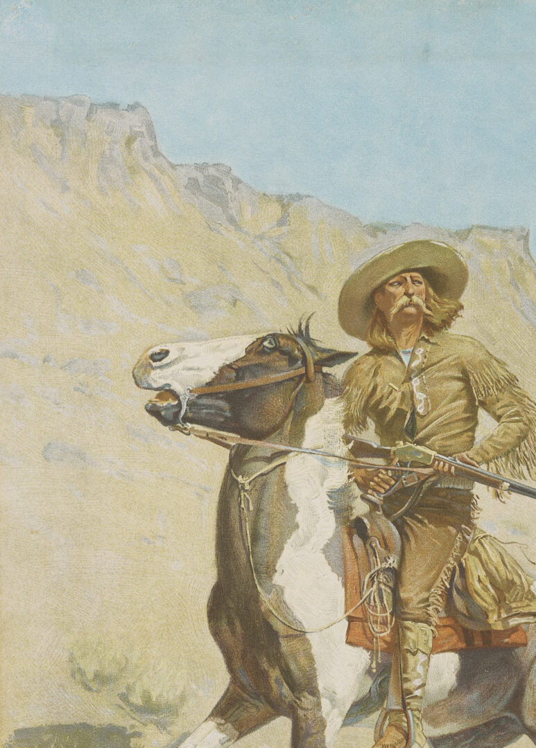 Lot 448: 4 Frederic Remington Chromolithographs Incl. A Bunch of Buckskins, 1901