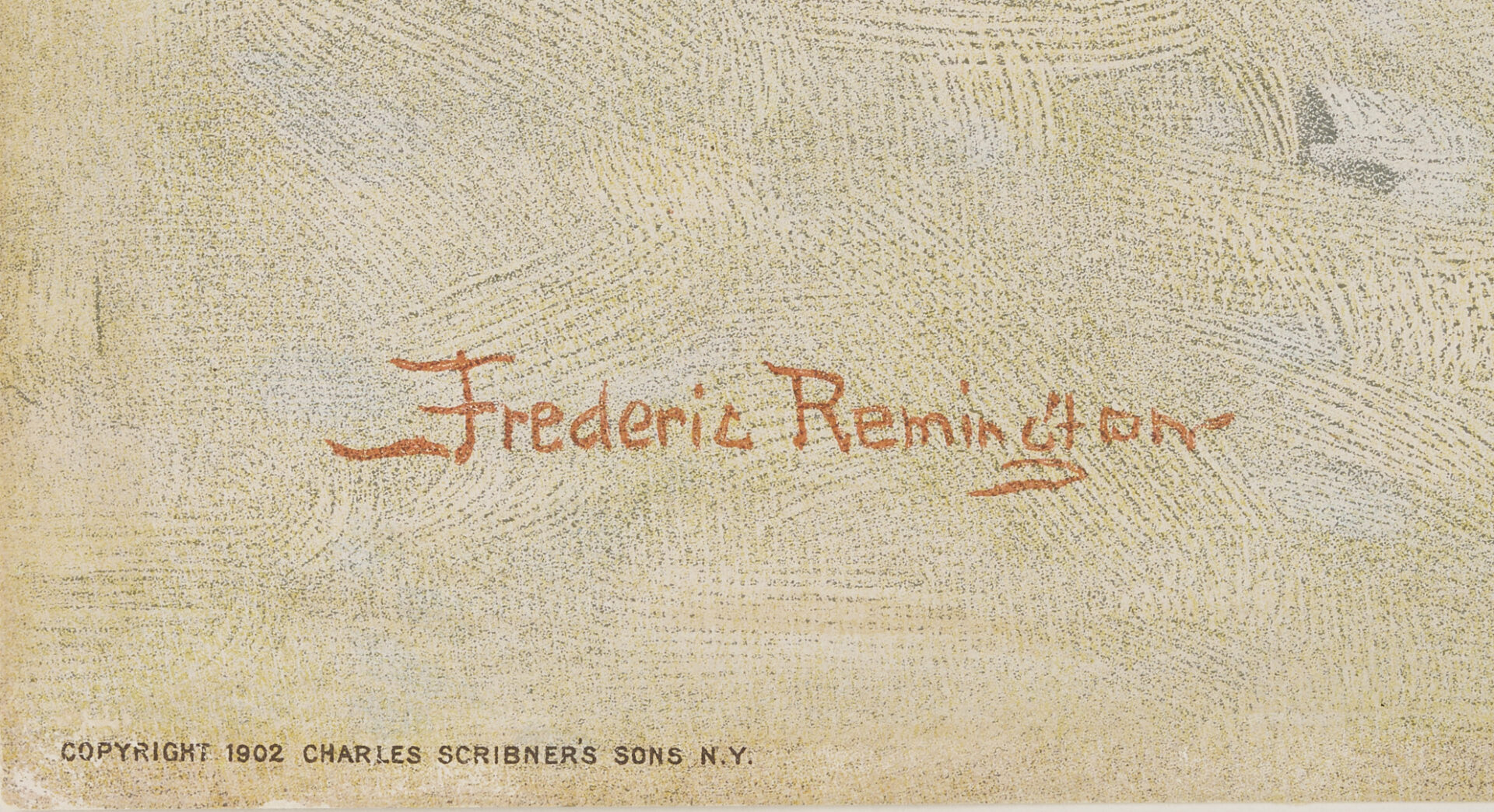 Lot 448: 4 Frederic Remington Chromolithographs Incl. A Bunch of Buckskins, 1901