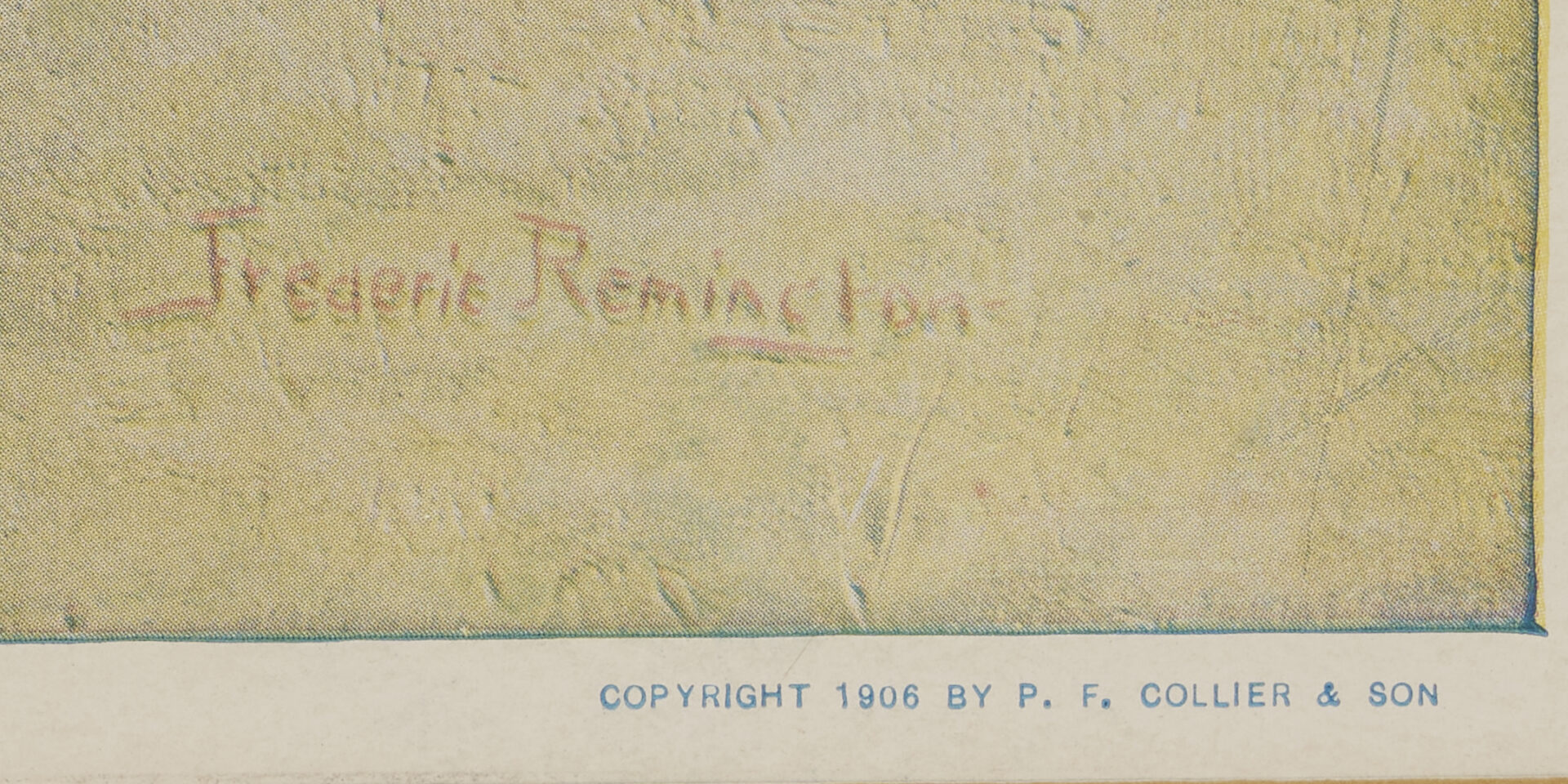 Lot 448: 4 Frederic Remington Chromolithographs Incl. A Bunch of Buckskins, 1901