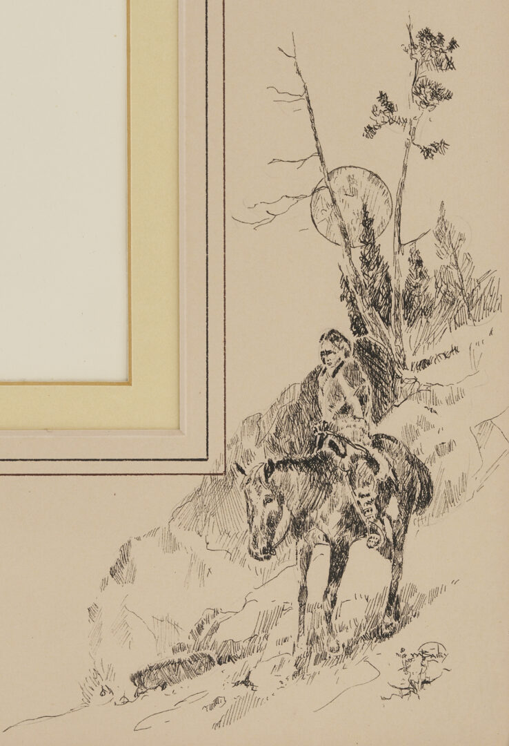 Lot 448: 4 Frederic Remington Chromolithographs Incl. A Bunch of Buckskins, 1901