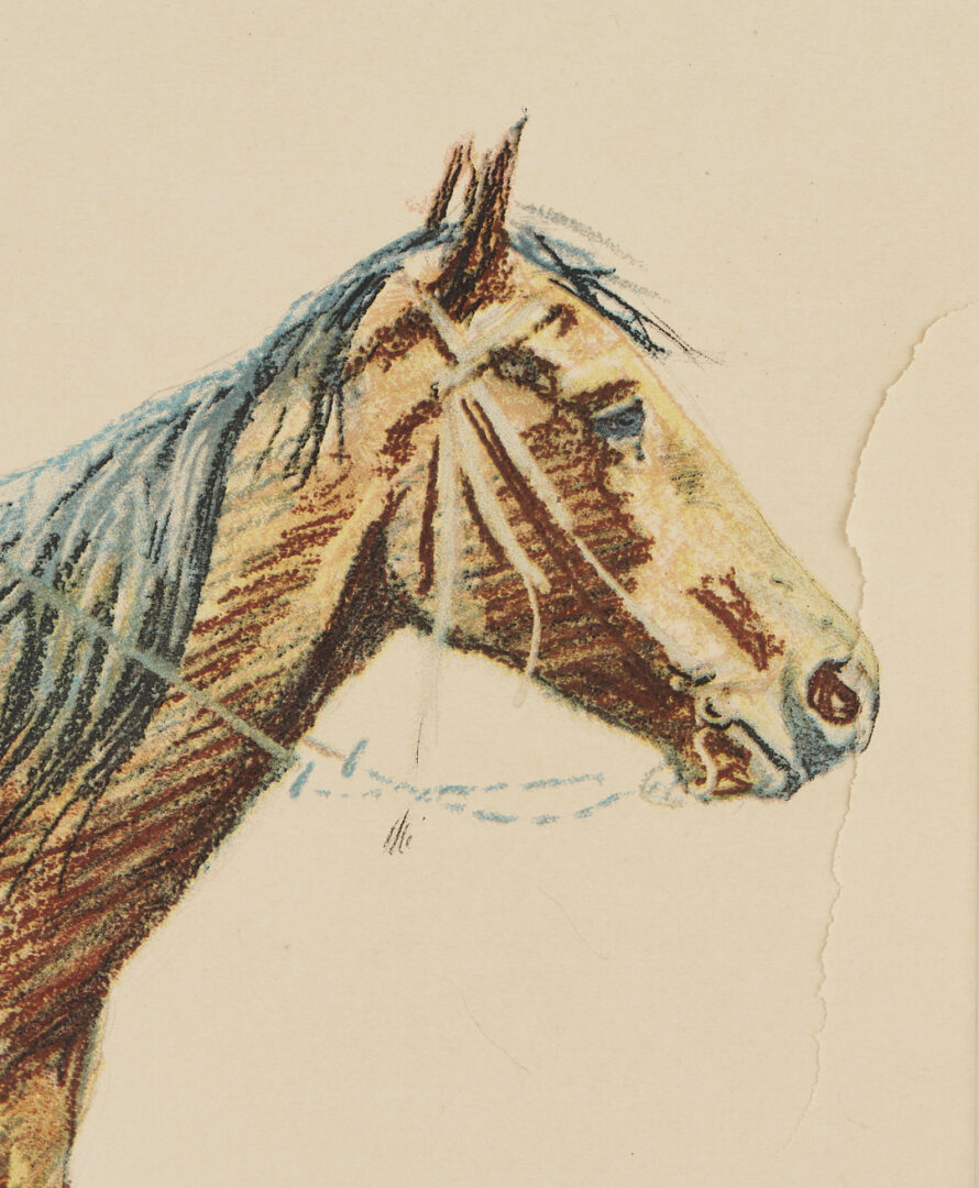 Lot 448: 4 Frederic Remington Chromolithographs Incl. A Bunch of Buckskins, 1901