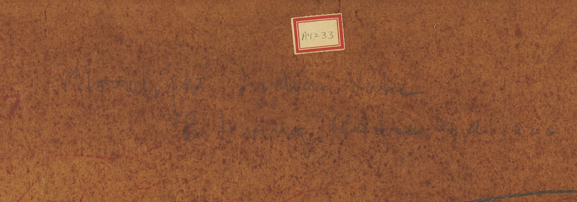 Lot 449: Eanger Irving Couse O/B Painting; Moonlight, Indian Lake; 1926