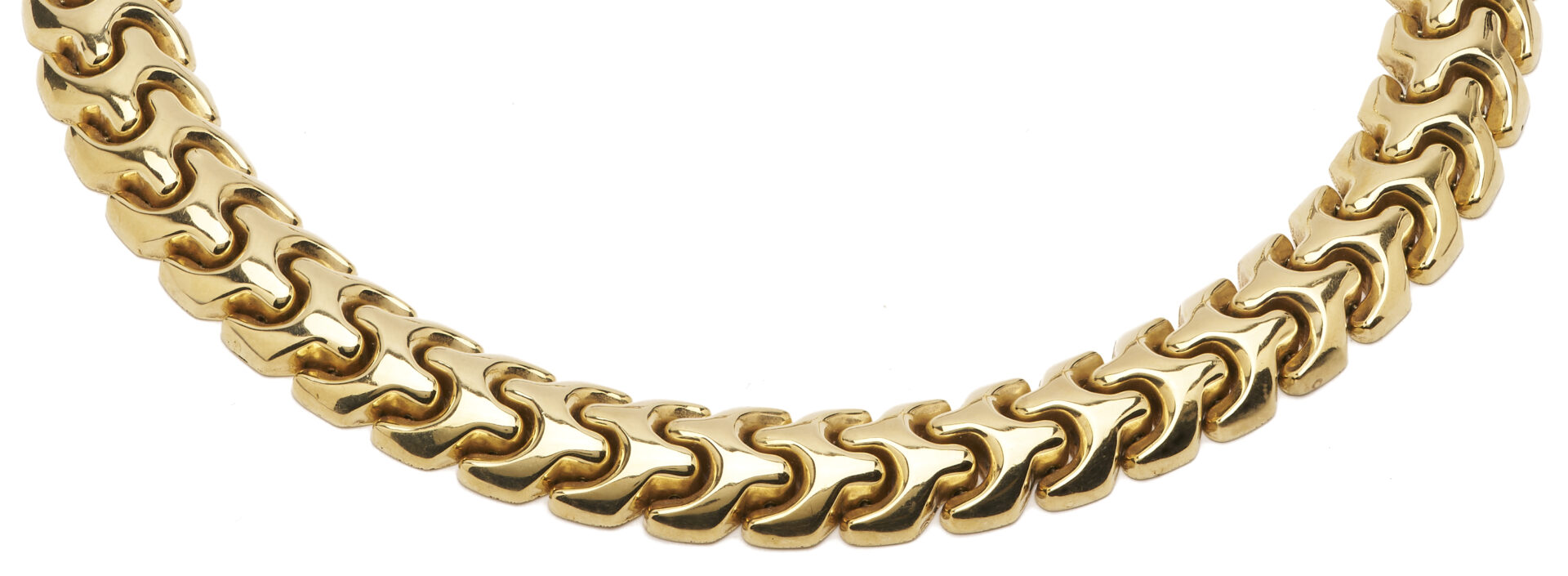Lot 44: 14K Gold Omega Link Necklace