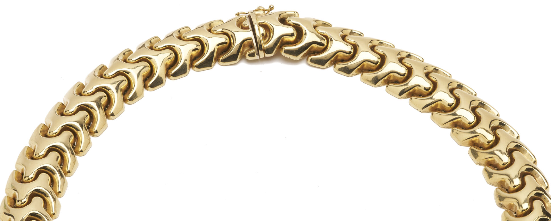 Lot 44: 14K Gold Omega Link Necklace