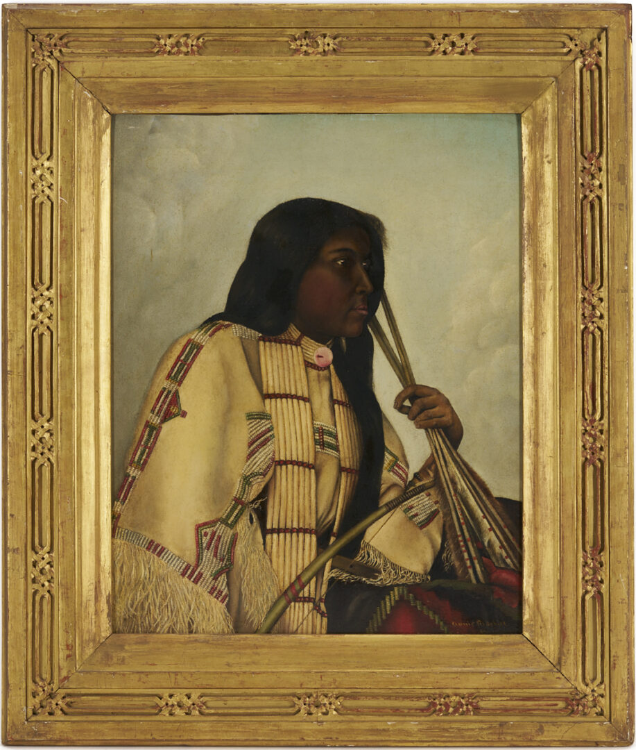 Lot 451: Native American Annie Red Shirt Portrait c. 1900, after F.A. Rinehart