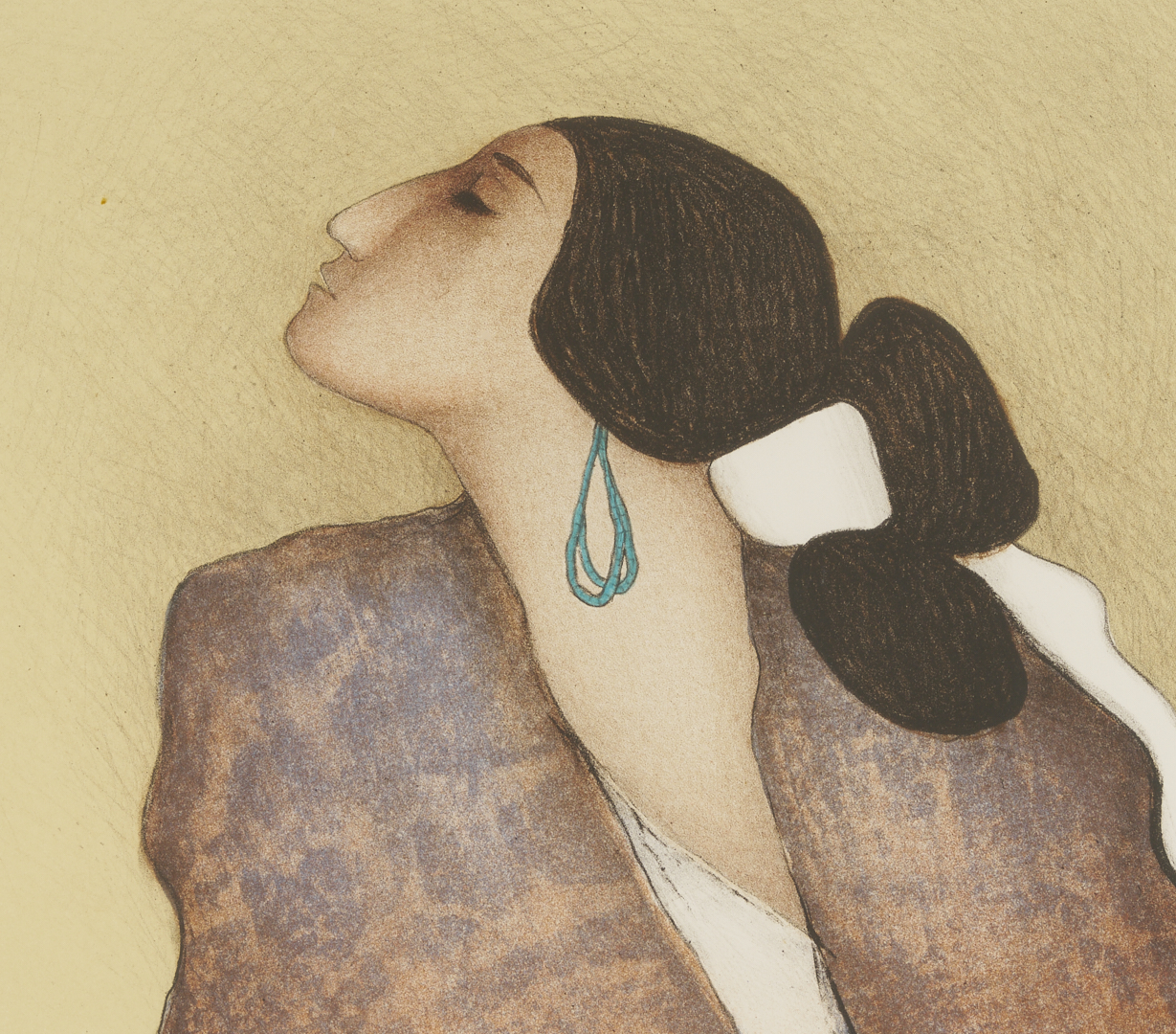 Lot 452: 2 R.C. Gorman Signed Lithos, Woman w/ Tulip Bowl & Danya