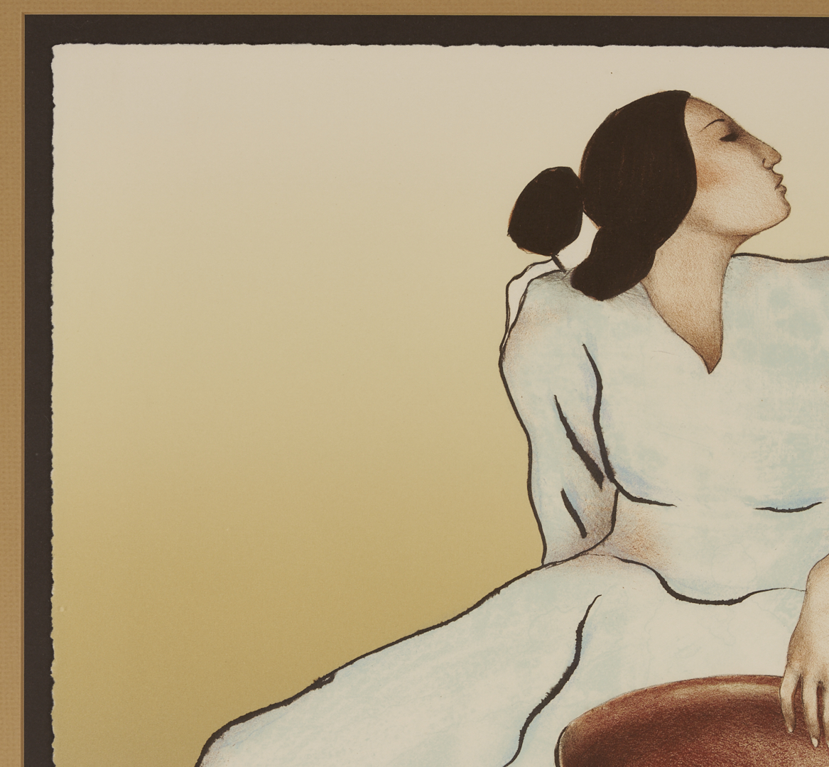 Lot 452: 2 R.C. Gorman Signed Lithos, Woman w/ Tulip Bowl & Danya