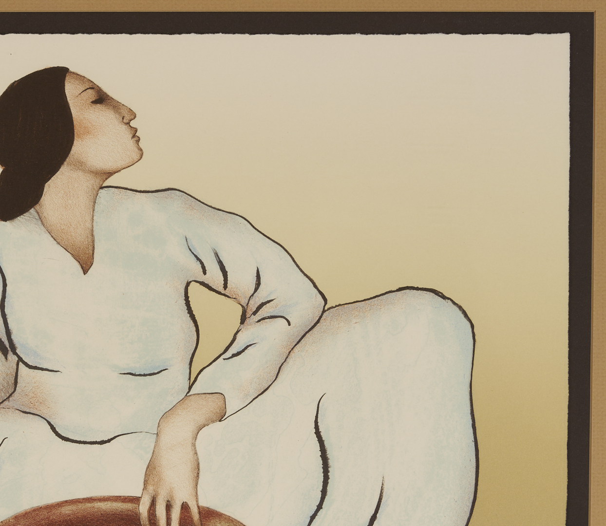 Lot 452: 2 R.C. Gorman Signed Lithos, Woman w/ Tulip Bowl & Danya